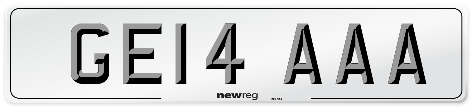 GE14 AAA Number Plate from New Reg